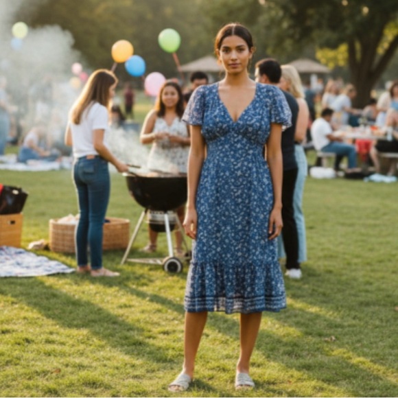 Max Studio ShortSleeve Ruffle Dress - Picture 2 of 13